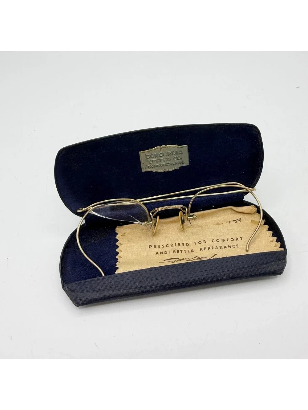 vintage Gold Filled Glasses 12k Concordia Optical Co. wire-rimmed spectacles 8.8